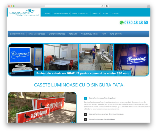 SimpleOne best WordPress theme - logosigns.ro