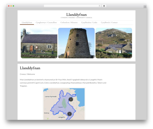Skirmish WordPress theme - llanddyfnan.org