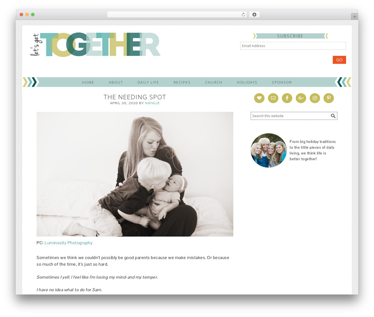 Theme WordPress Lets Get Together - lets-get-together.com