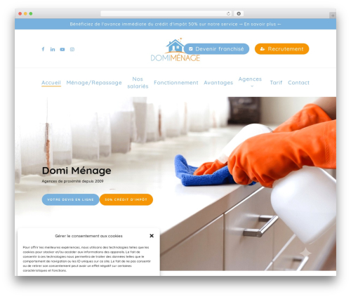 Elfsight contact form cc WordPress plugin - domi-menage.fr