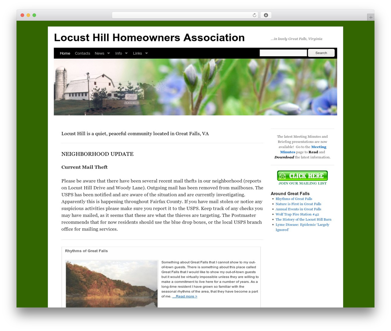Weaver WordPress page theme - locusthillva.org