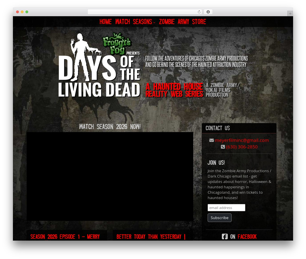 WordPress theme Bootstrap Component Blox - daysofthelivingdead.com