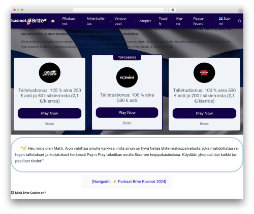 WordPress theme PokaTheme - kasinotbrite.com