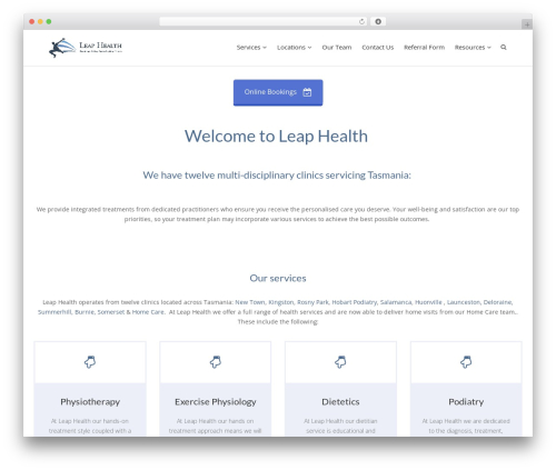 WordPress theme theCorps - leaphealth.com.au