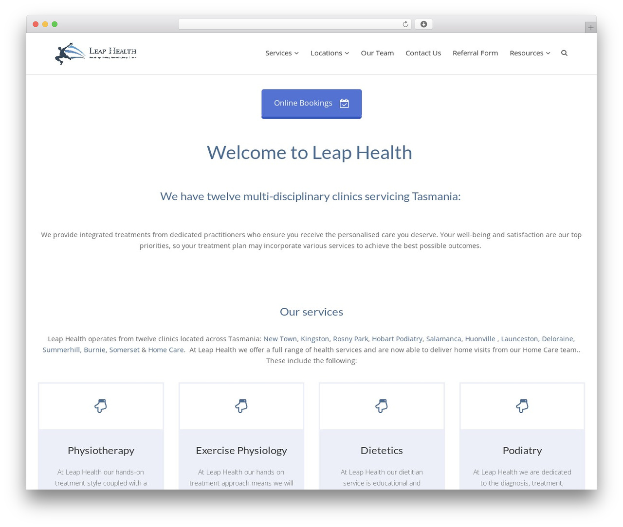 WordPress theme theCorps - leaphealth.com.au