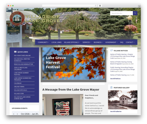 WordPress theme TownPress - lakegroveny.gov