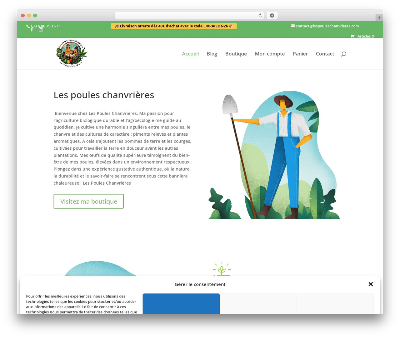 WordPress website theme Divi - lespouleschanvrieres.com
