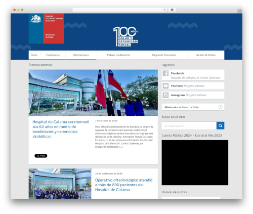 WordPress website theme GobCL - hospitalcalama.gob.cl