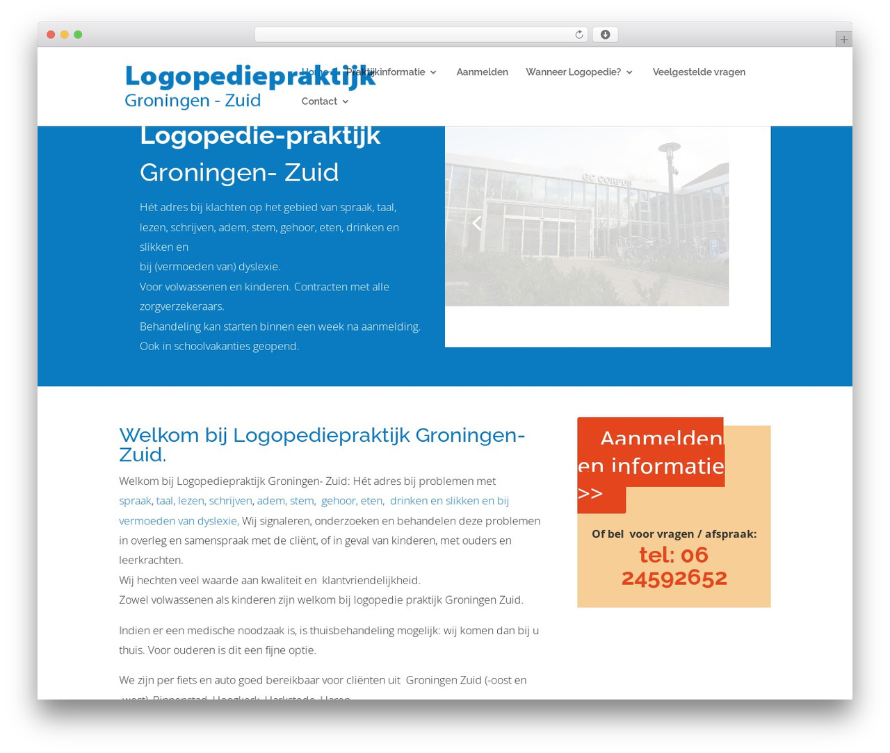 WP theme Divi - logopediegroningen.nl