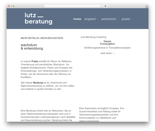 Divi WordPress theme - lutz-beratung.ch