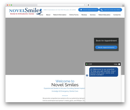 DoctorGenius Framework WordPress theme - novelsmiles.com