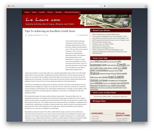 FlexSqueeze WordPress theme - lizloans.com