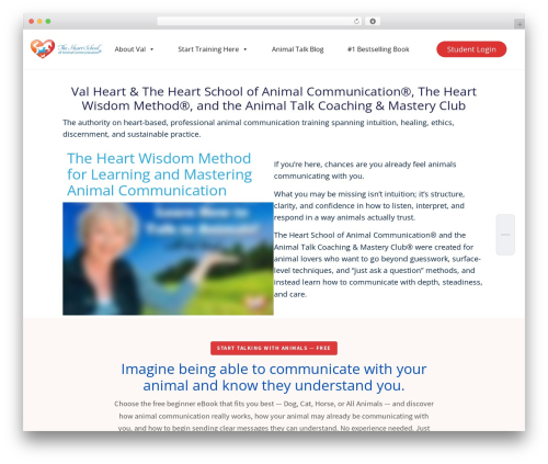Genesis WordPress page theme - howtotalktoanimals.com