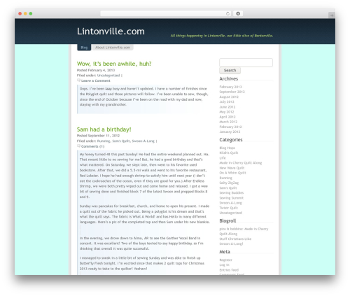 Light WordPress theme - lintonville.com
