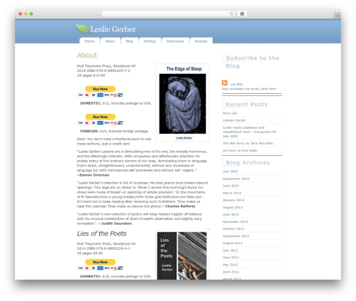 Simplism theme WordPress - lesliegerber.net