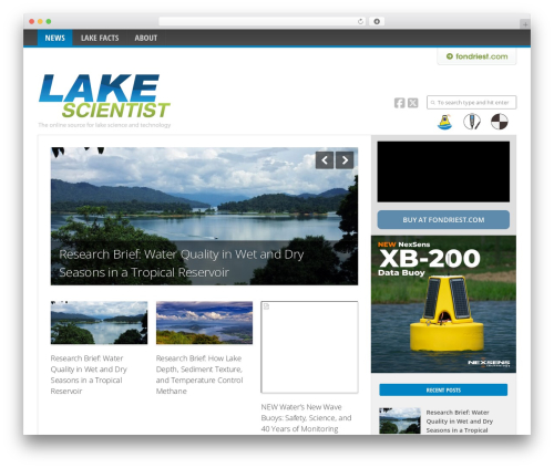 Typegrid theme WordPress - lakescientist.com