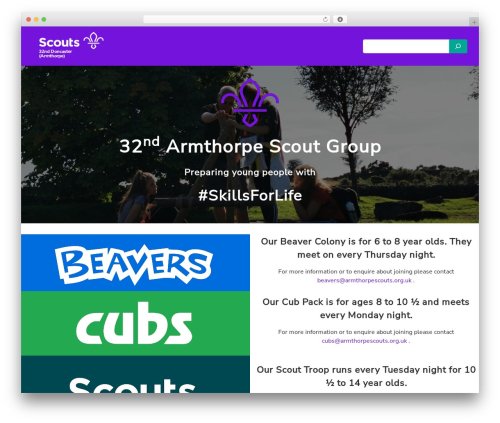 WordPress theme Bootscout-theme - armthorpescouts.org.uk