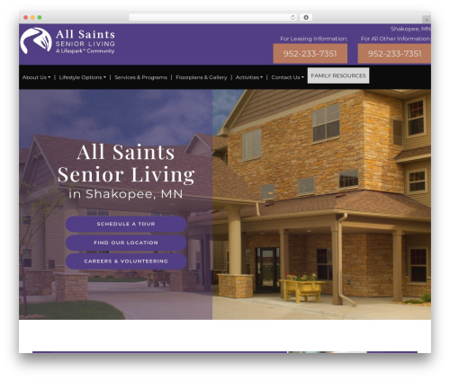 WordPress theme CustomStrap - allsaintsseniorliving.com
