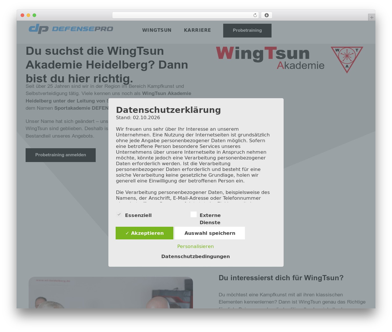 WordPress theme Hello Elementor - kampfkunst-heidelberg.de