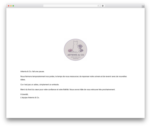 WordPress theme Pawsitive - artemisandco.ch