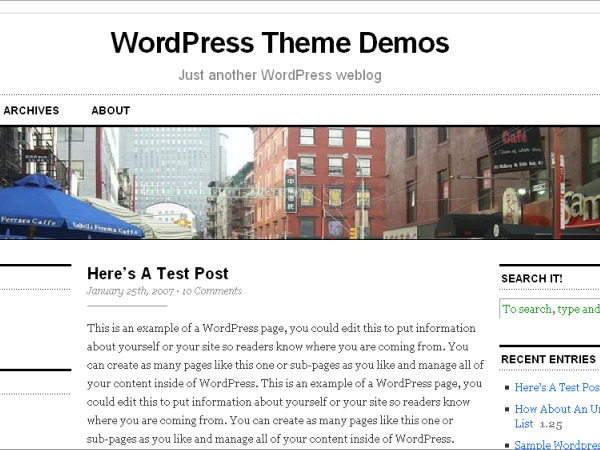 WordPress theme Theme Template 3 Column by JKLM