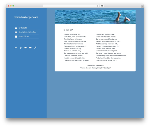 Blue WordPress theme - lirnberger.com