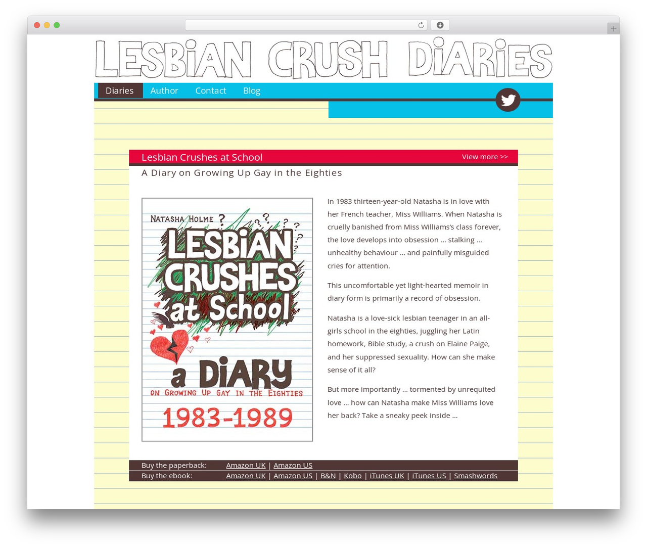 Diary theme WordPress - lesbiancrushdiaries.com