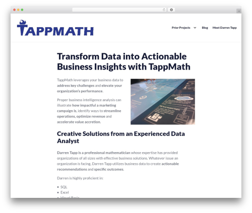 WordPress theme Business - tappmath.com