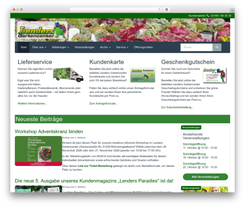 BIC Bootstrap WP Theme premium WordPress theme - lenders-gartencenter.de