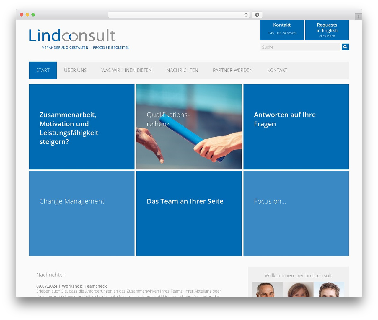 Bootstrap premium WordPress theme - lindconsult.de
