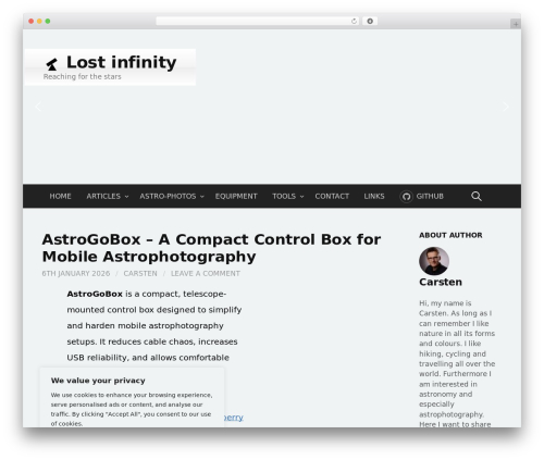 First premium WordPress theme - lost-infinity.com/en