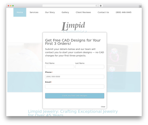 Limpid theme WordPress - limpidjewelry.com