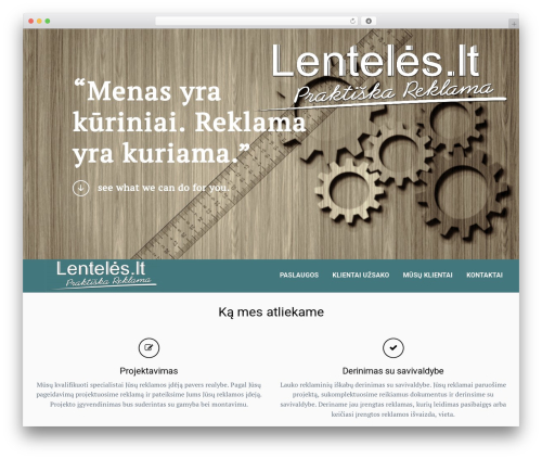 OneEngine premium WordPress theme - lenteles.lt