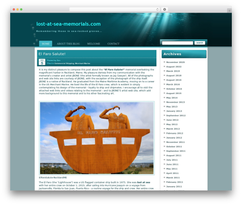 Under the Sea best WordPress theme - lost-at-sea-memorials.com