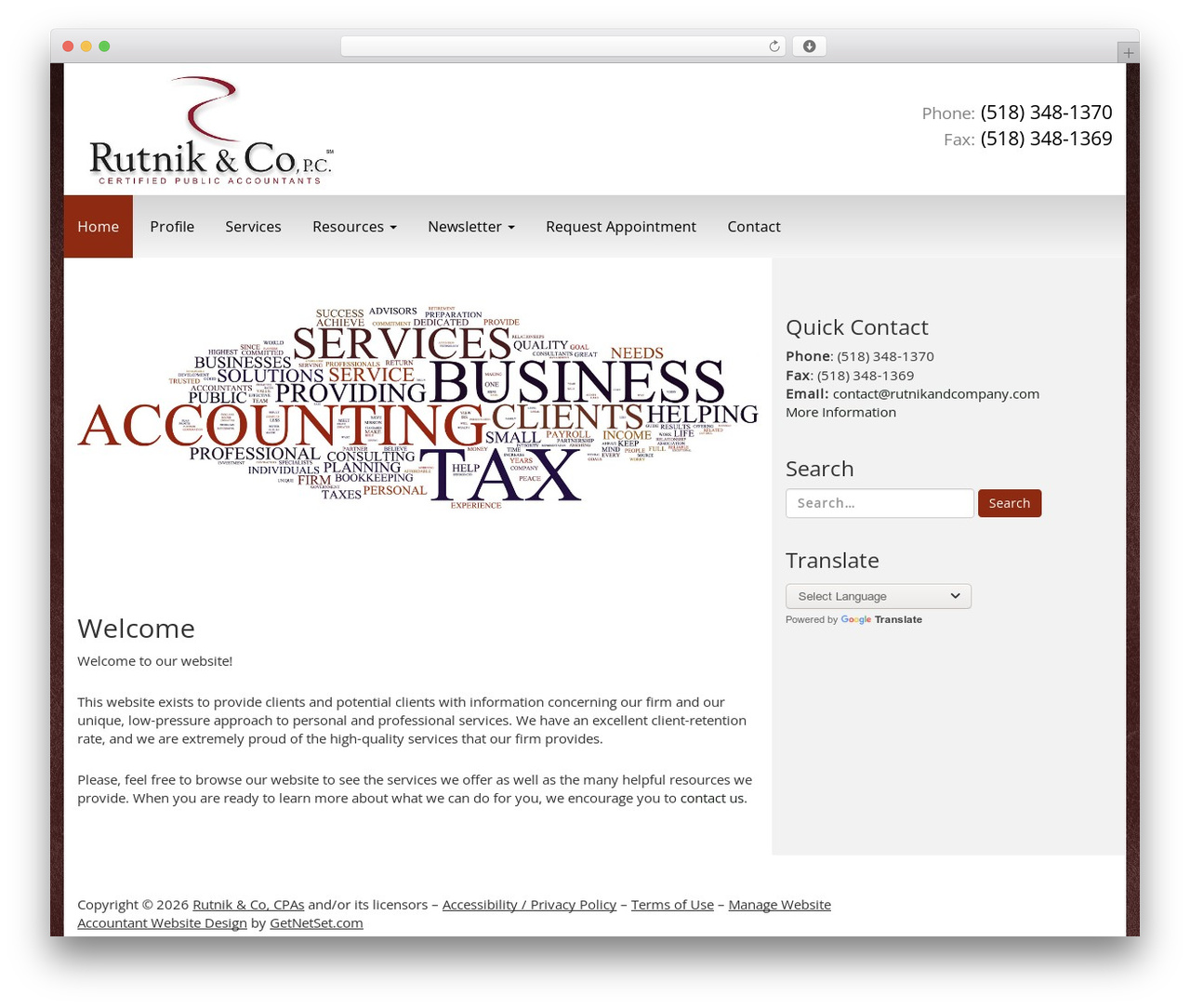 WordPress theme Customized4 - rutnikandcompany.com