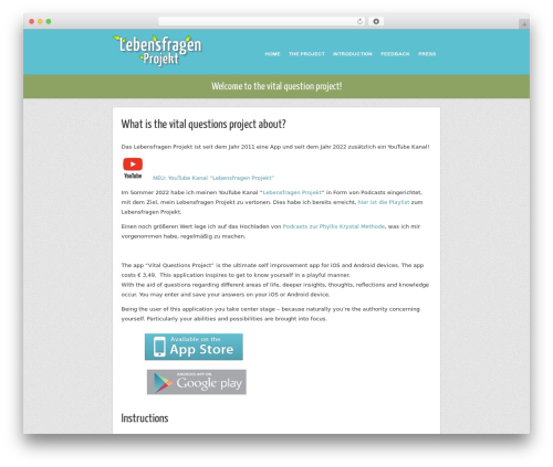 The HTML5 Reset Theme WordPress theme - lebensfragen-projekt.com
