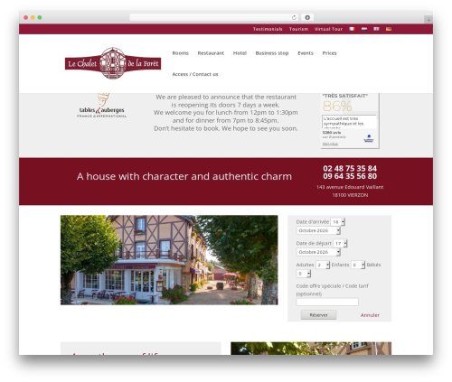 Theme WordPress Divi - lechaletdelaforet.com