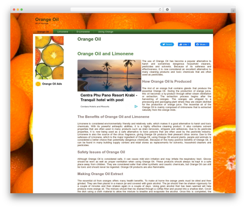 Orange WordPress theme - limoneneorangeoil.com