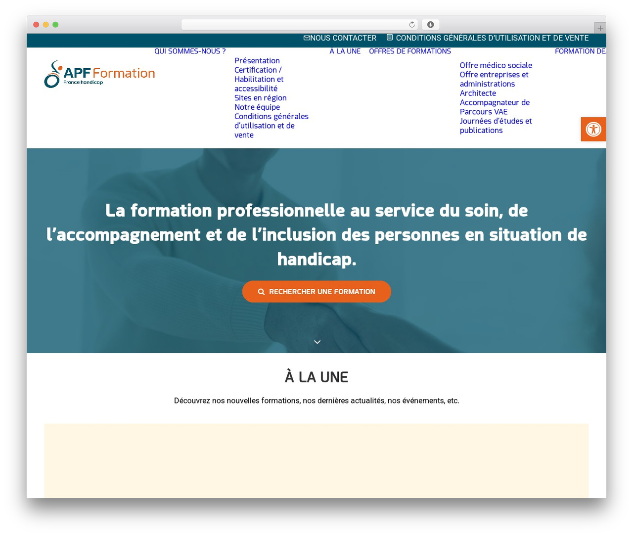 Uncode WordPress theme - formation.apf.asso.fr