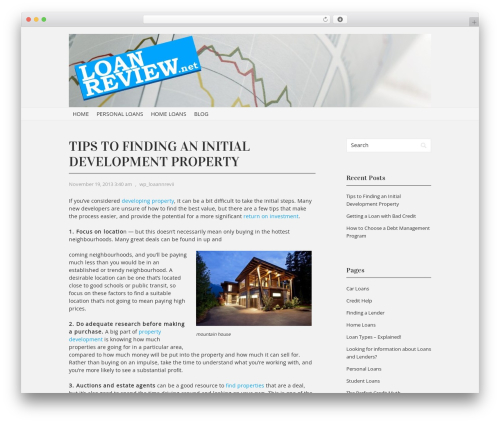 Vortex WordPress theme - loan-review.net