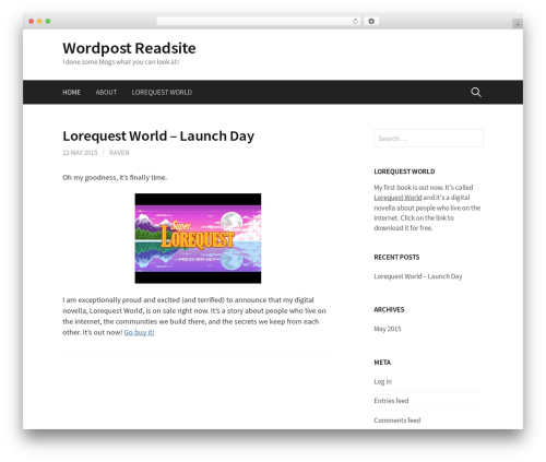 WP theme First - lorequestworld.com WP theme First - lorequestworld.com