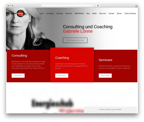 Celeste WordPress theme design - loenne.info