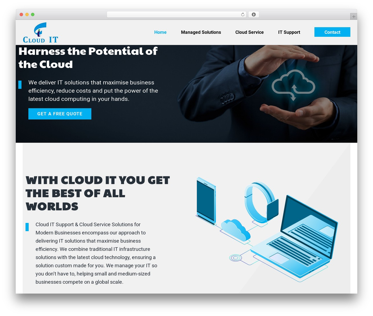 Cloud IT WordPress theme - cloudit-uk.com
