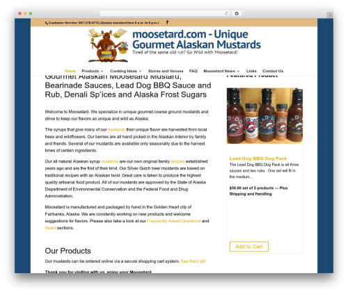 Divi WordPress theme - moosetard.com