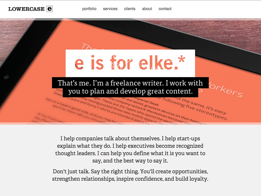 Lowercase e WordPress theme Lowercase e WordPress theme