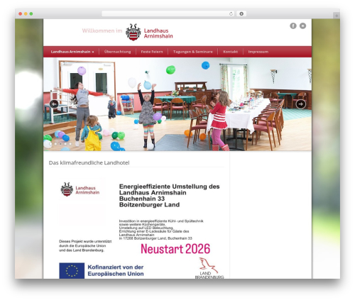Modernize WordPress website theme - landhaus-arnimshain.de