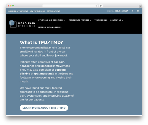 Theme WordPress Divi - headpaininstitute.com