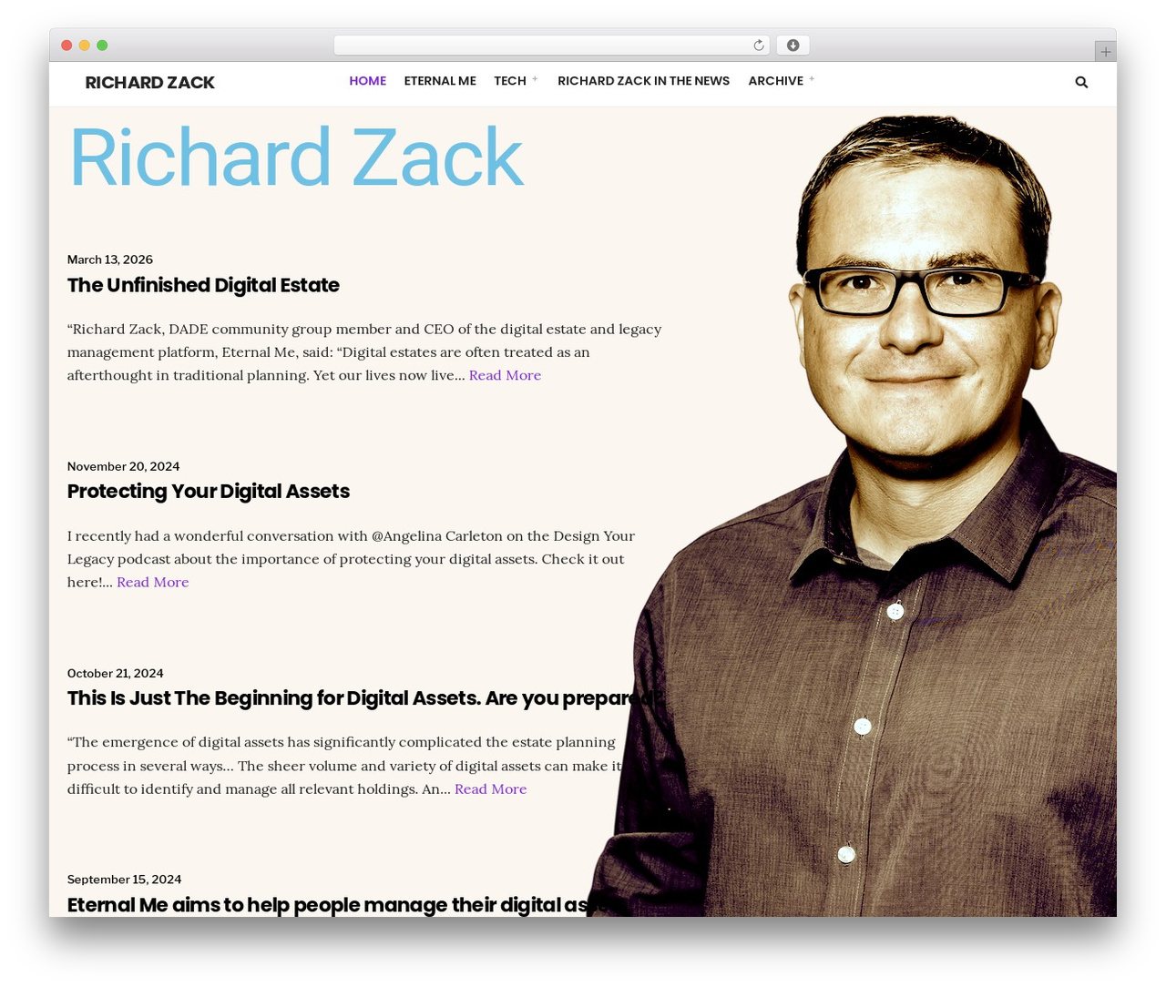 WordPress theme Burbank - richardzack.com