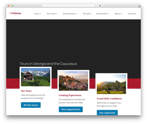 WordPress theme Divi - visitgeorgia.ge