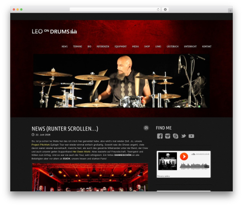WordPress theme Musicpro - leo-on-drums.de